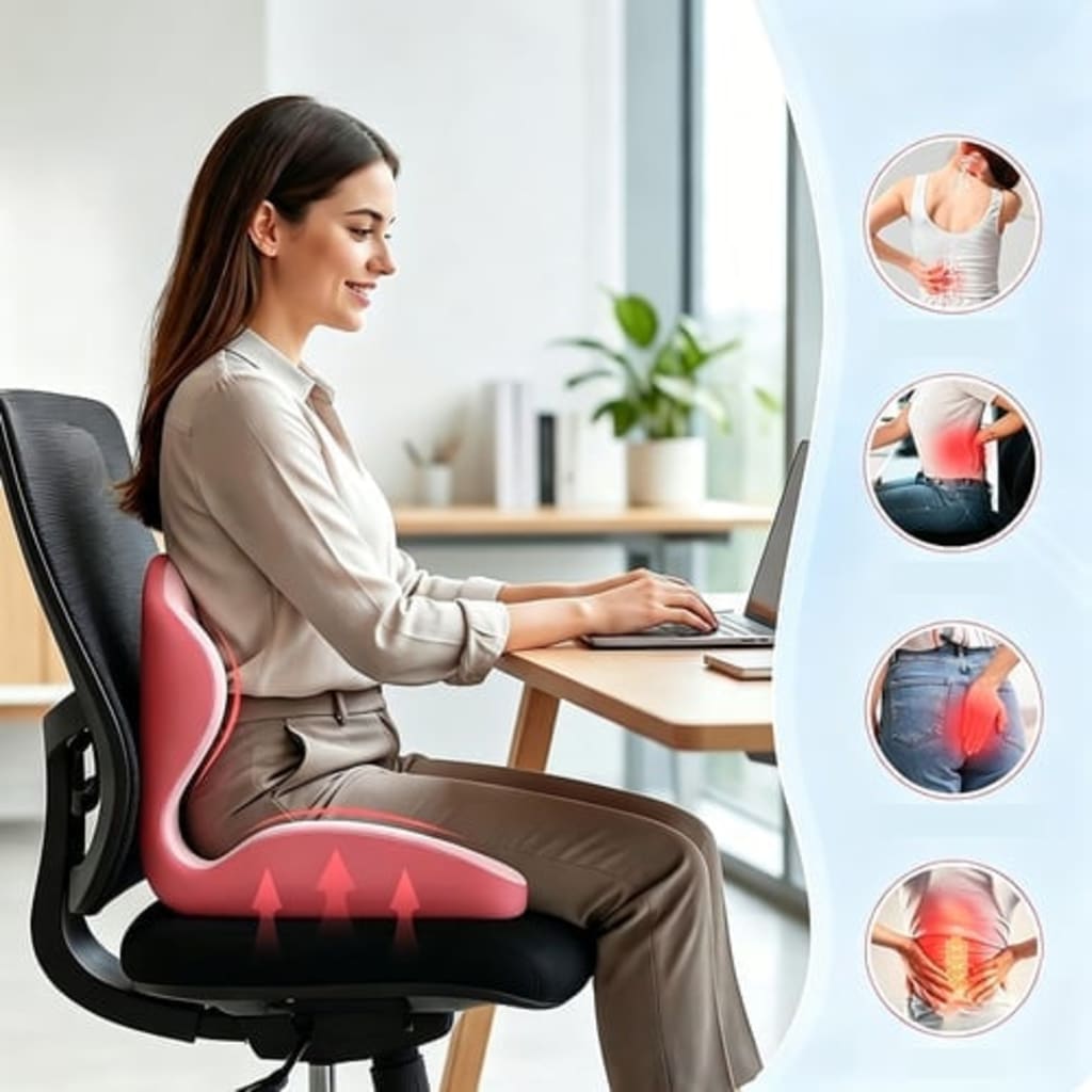 Ergonomic Lumbar Support Seat Cushion
