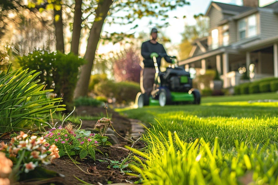 self-propelled electric lawn mower